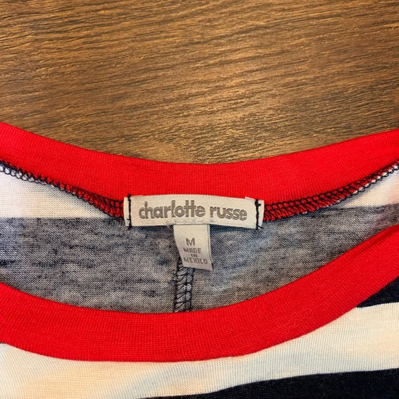 striped cropped tee - Picture 2 of 3